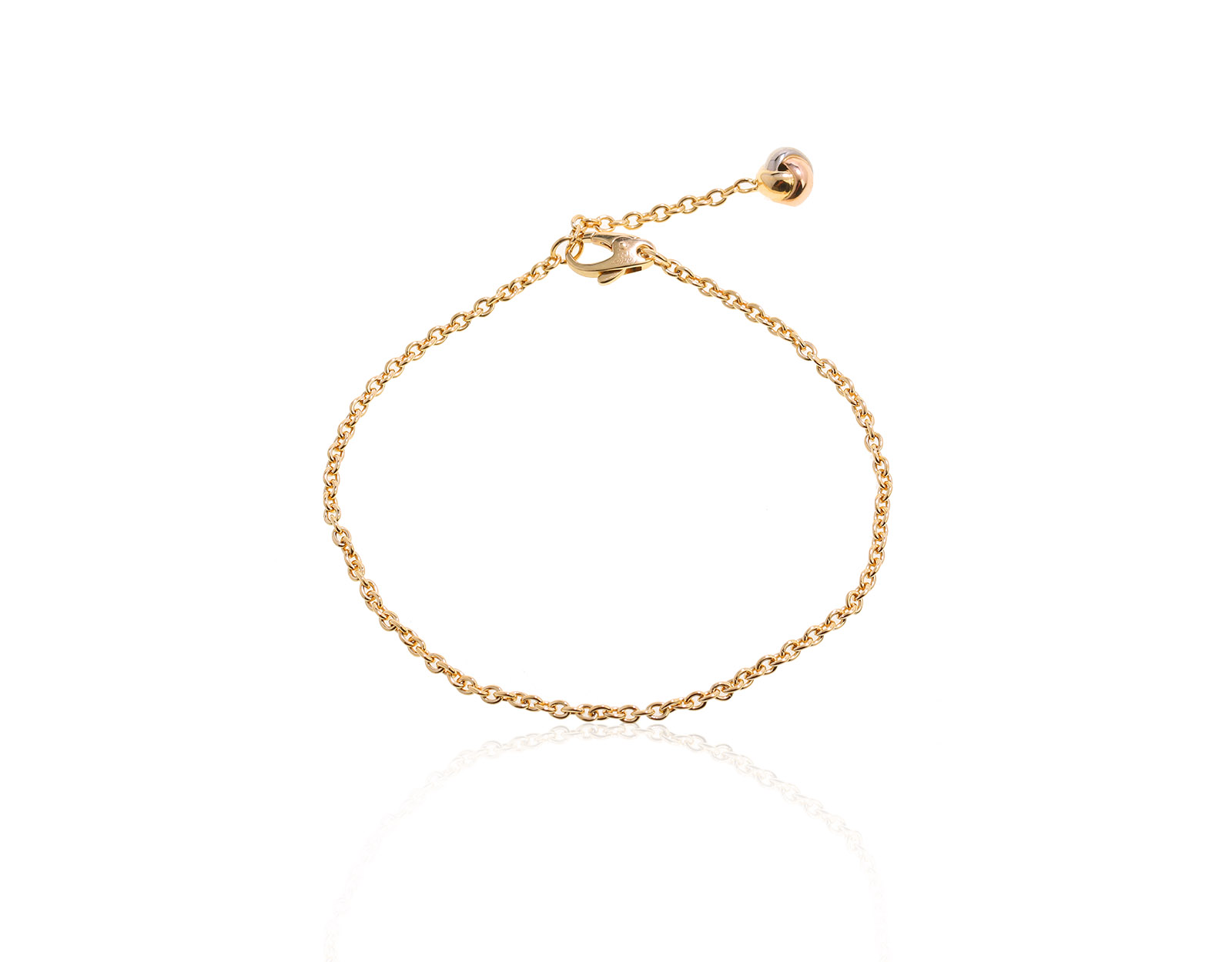 Оригинальный золотой браслет Cartier Trinity 030323/7