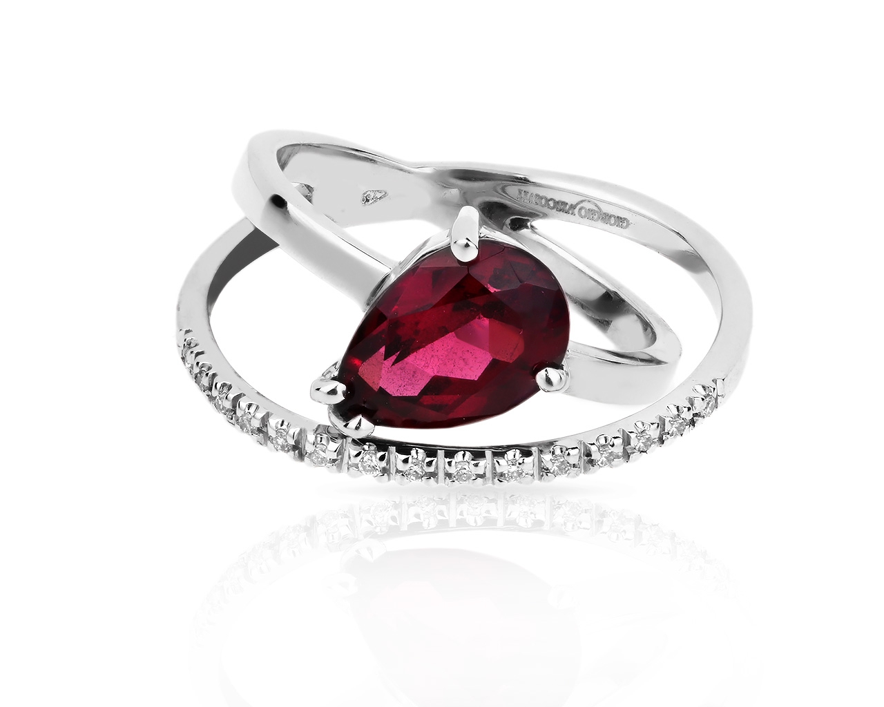 Золотое кольцо с турмалином и бриллиантами Giorgio Visconti 230318/11