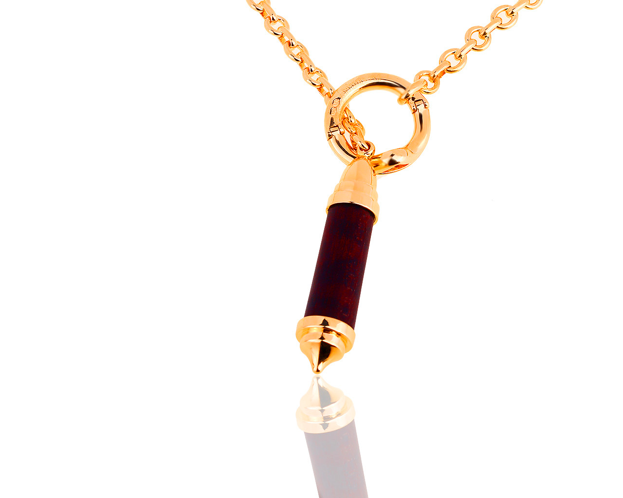Оригинальное золотое колье с эбеновом деревом Chaumet Vooden Bullet 110619/8 Оригинальное золотое колье с эбеновом деревом Chaumet Vooden Bullet 110619/8