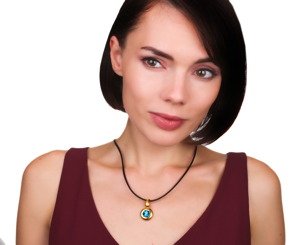 Оригинальный золотой кулон с топазом 3.60ct Tamara Camolli