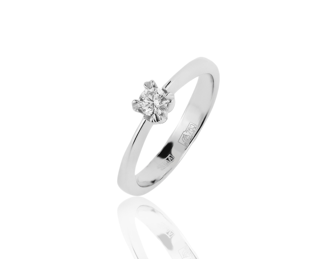 Прелестное золотое кольцо с бриллиантом 0.15ct 250719/8 Прелестное золотое кольцо с бриллиантом 0.15ct 250719/8