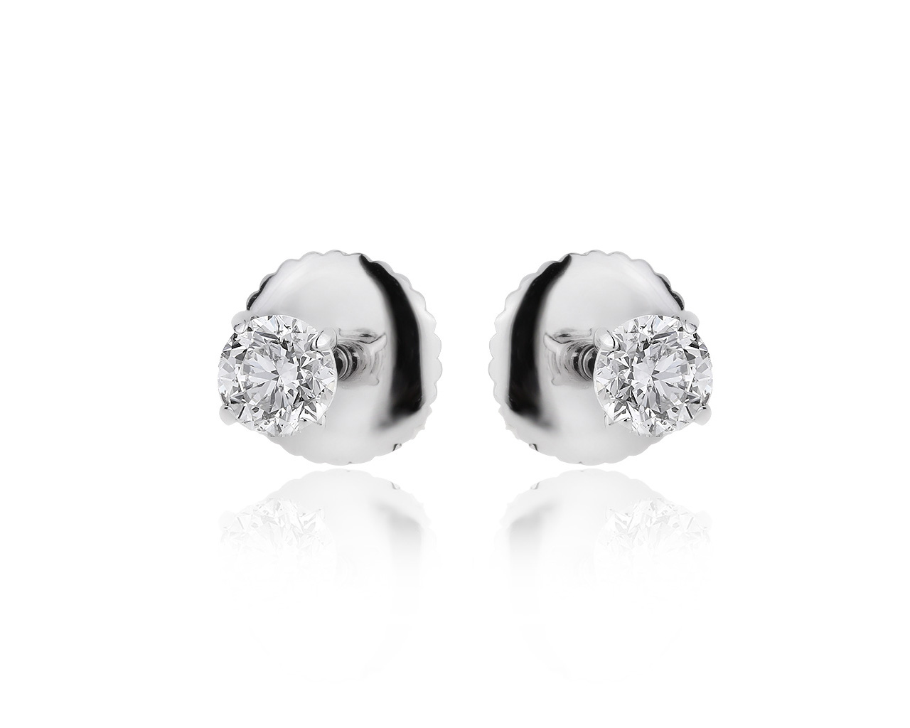 Стильные золотые серьги с бриллиантами 0.60ct 090820/1