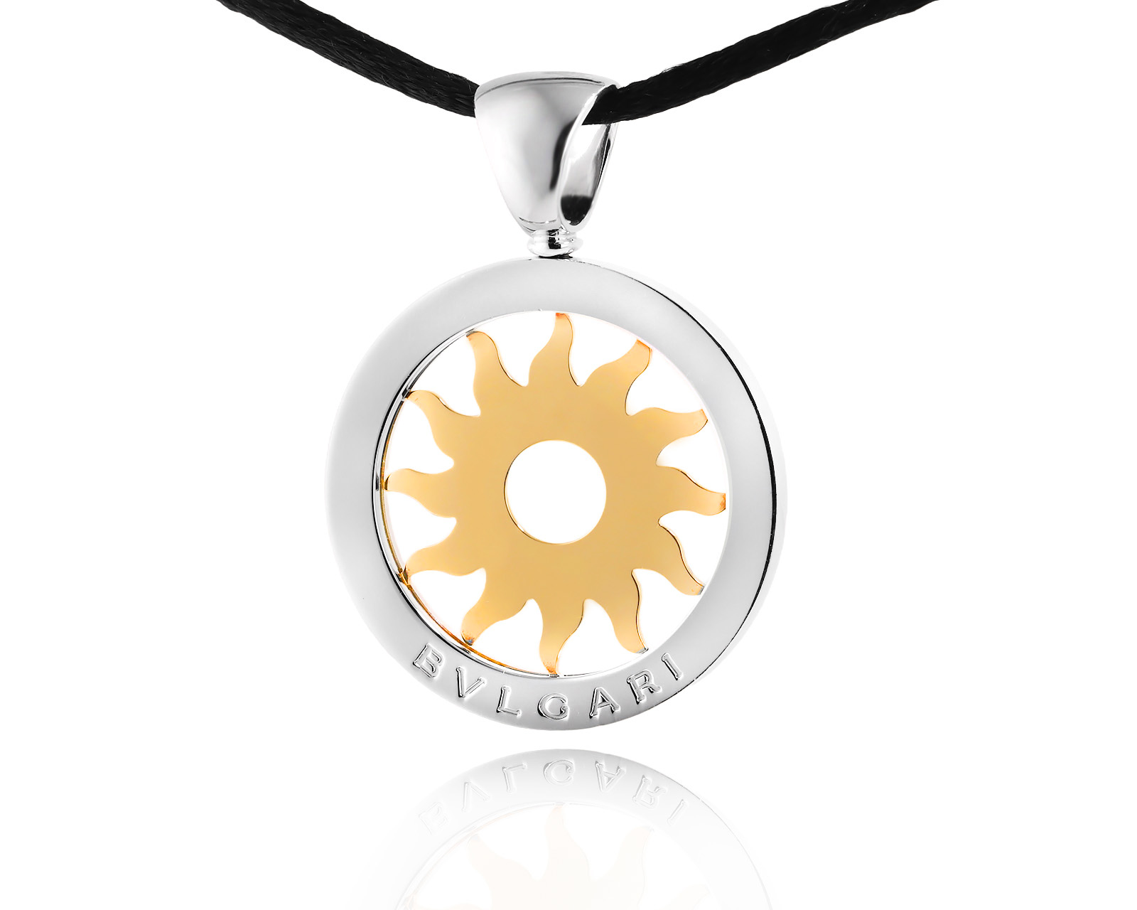 Оригинальный золотой кулон Bvlgari Tondo Sun 280126/4