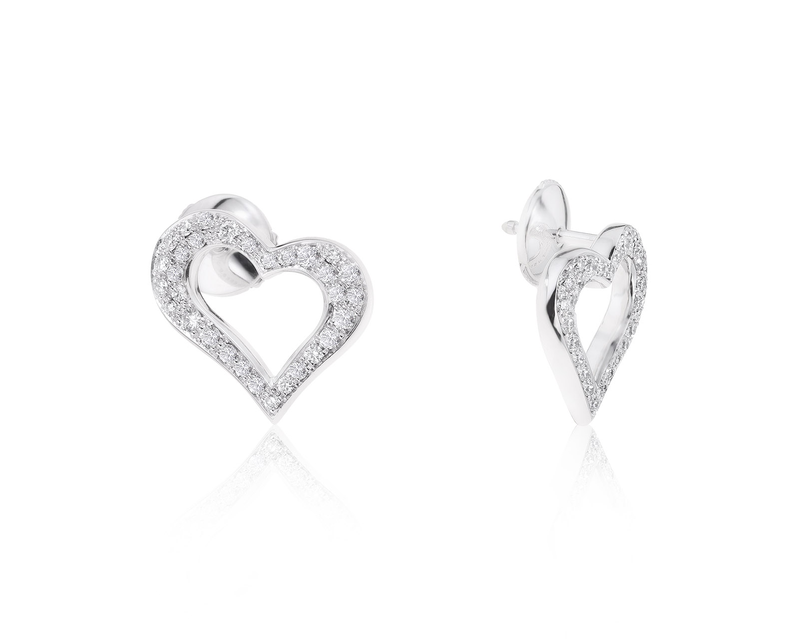 Оригинальные золотые серьги Piaget Heart 281221/1