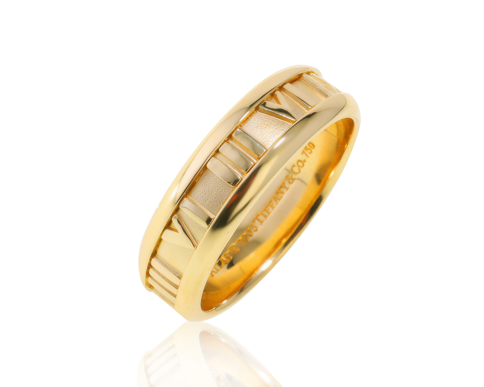 Оригинальное золотое кольцо Tiffany&Co Atlas