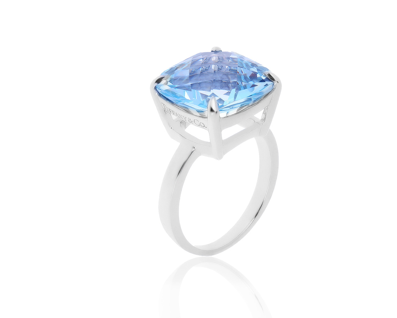 Оригинальное золотое кольцо с аквамарином 10.11ct Tiffany&Co 150719/11