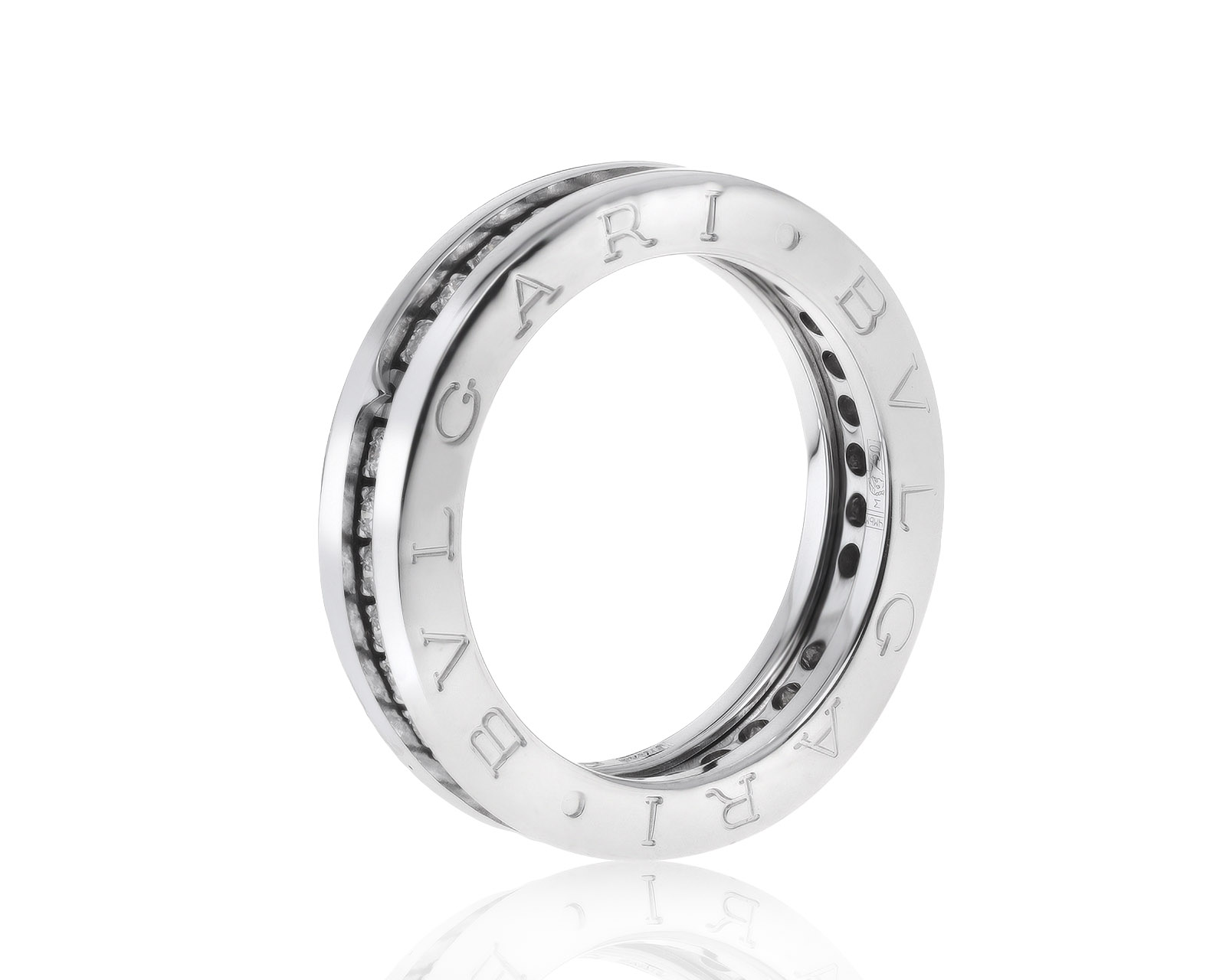 Оригинальное золотое кольцо с бриллиантами 0.48ct Bvlgari B.Zero1