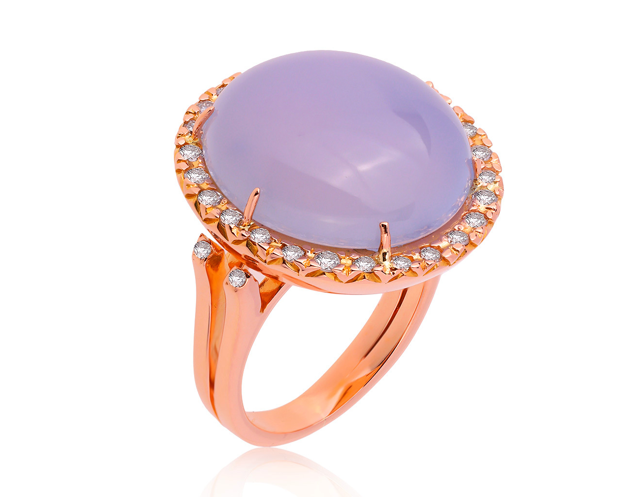 Итальянское золотое кольцо с халцедоном 15.50ct 210819/19