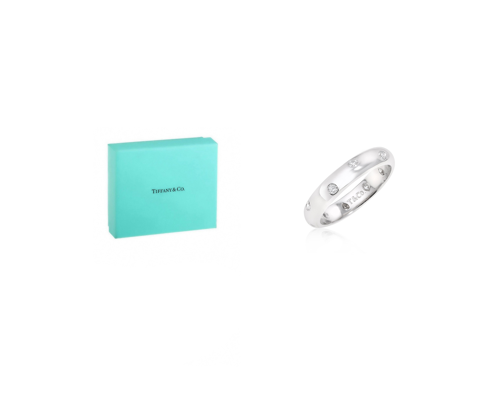 Оригинальное платиновое кольцо с бриллиантами 0.22ct Tiffany&Co Etoile