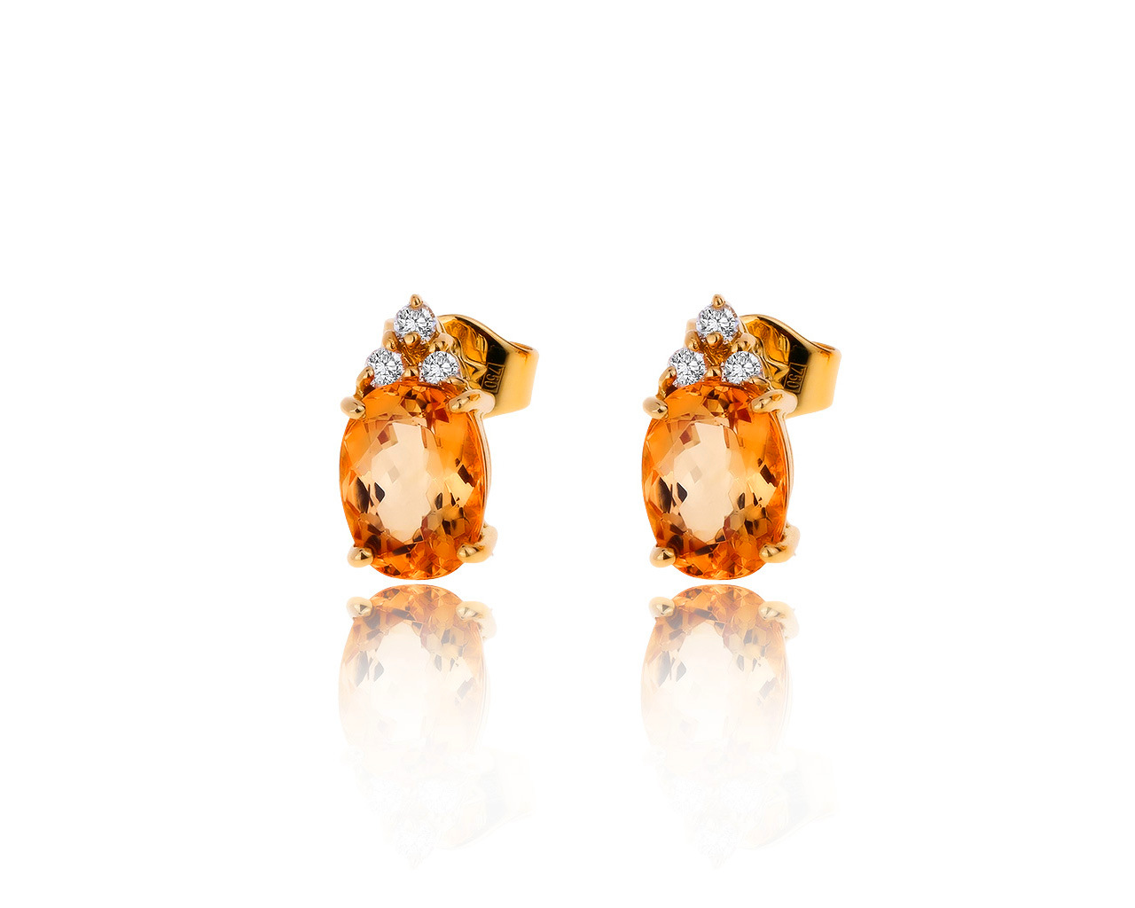 Оригинальные золотые серьги с топазами 2.46ct H.Stern 030220/8