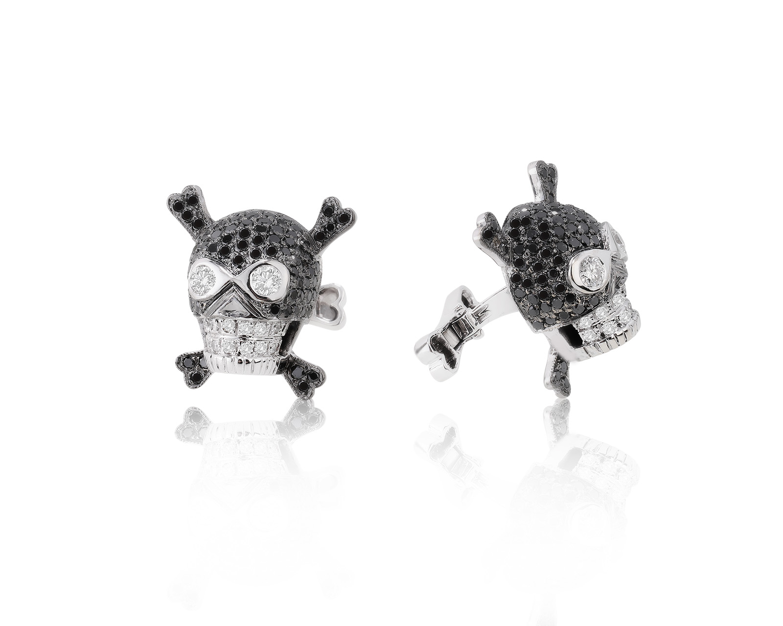 Золотые запонки с бриллиантами 2.32ct