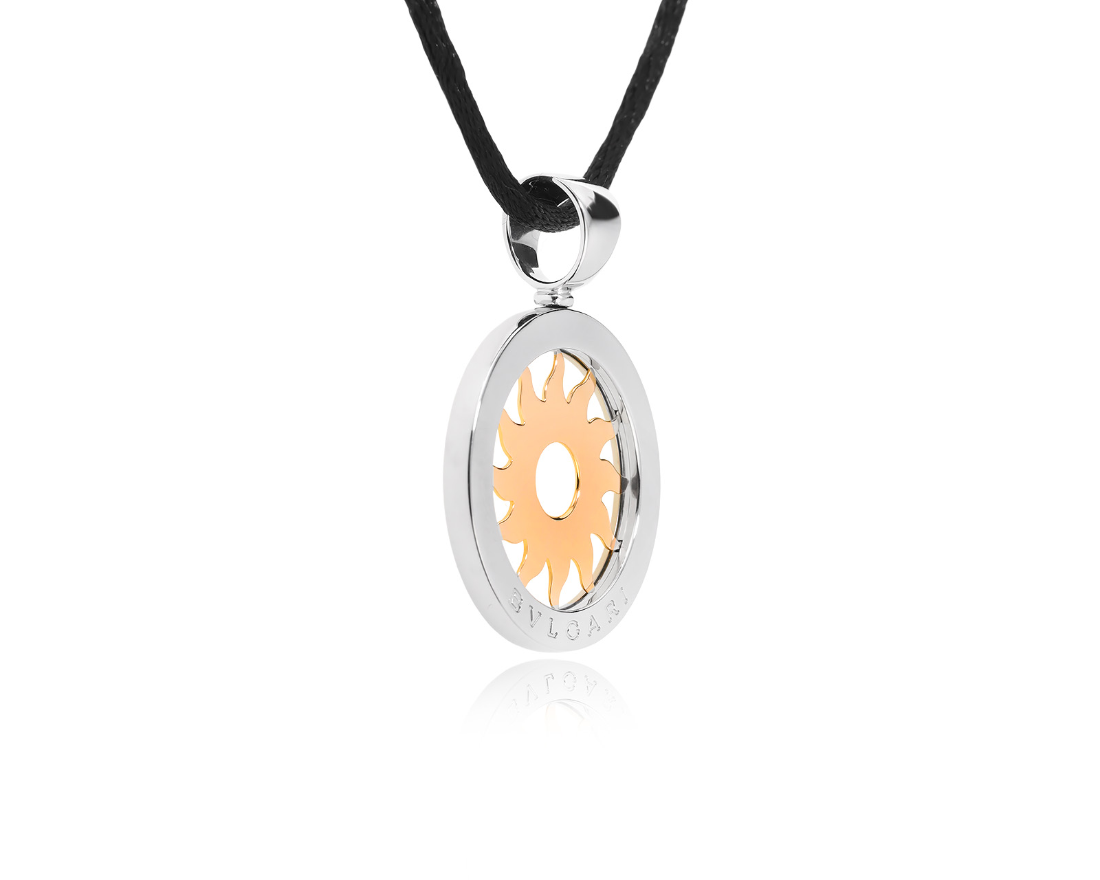 Оригинальный золотой кулон Bvlgari Tondo Sun