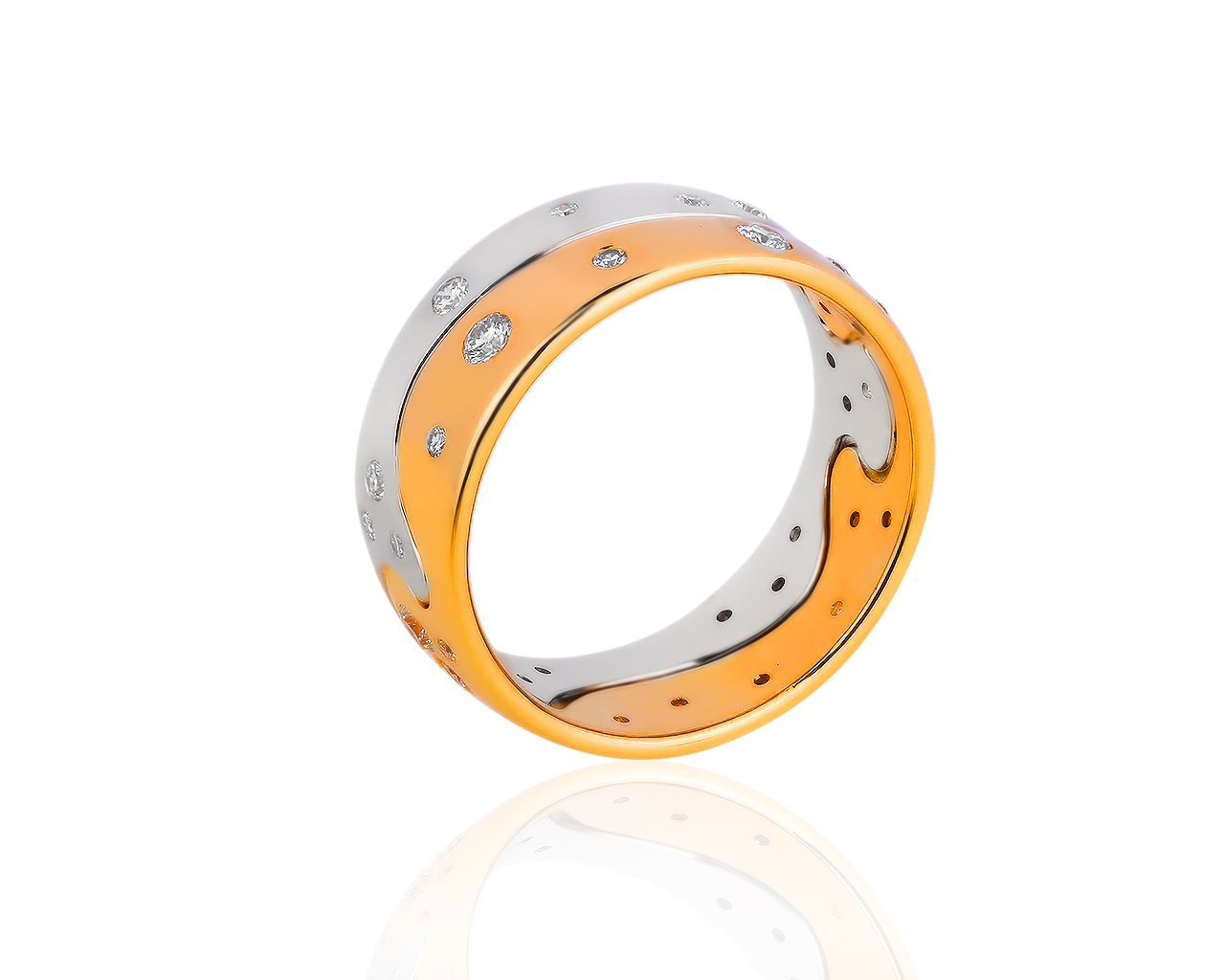 Роскошное золотое кольцо с бриллиантами 0.78ct