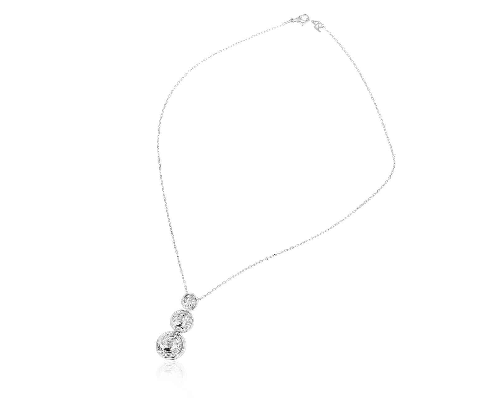 Золотое колье с бриллиантами 0.36ct
