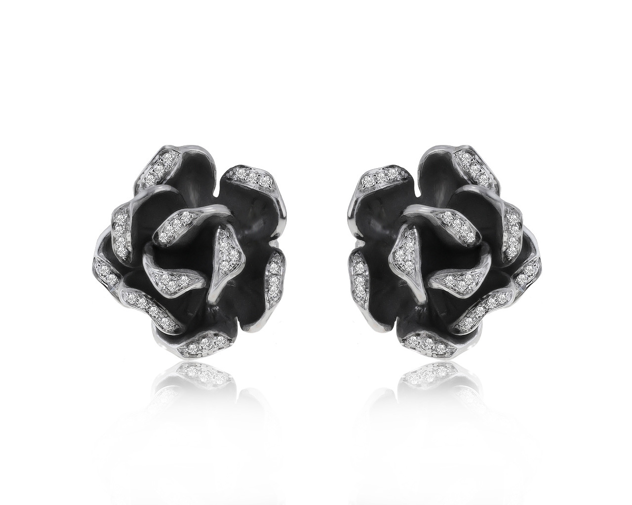 Оригинальные золотые серьги с бриллиантами 0.25ct Annamaria Cammilli