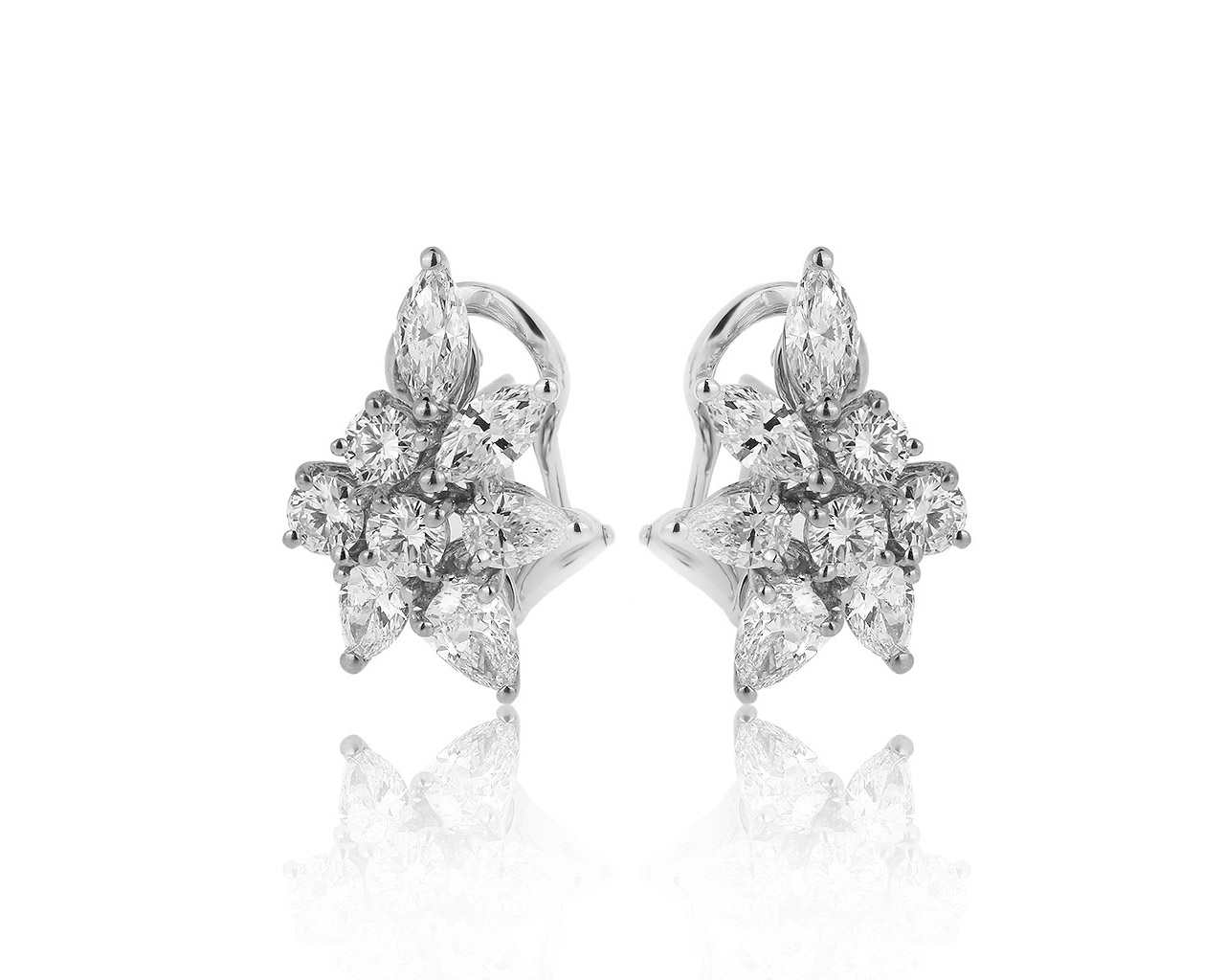 Оригинальные платиновые серьги с бриллиантами 3.10ct Tiffany&Co 140220/29