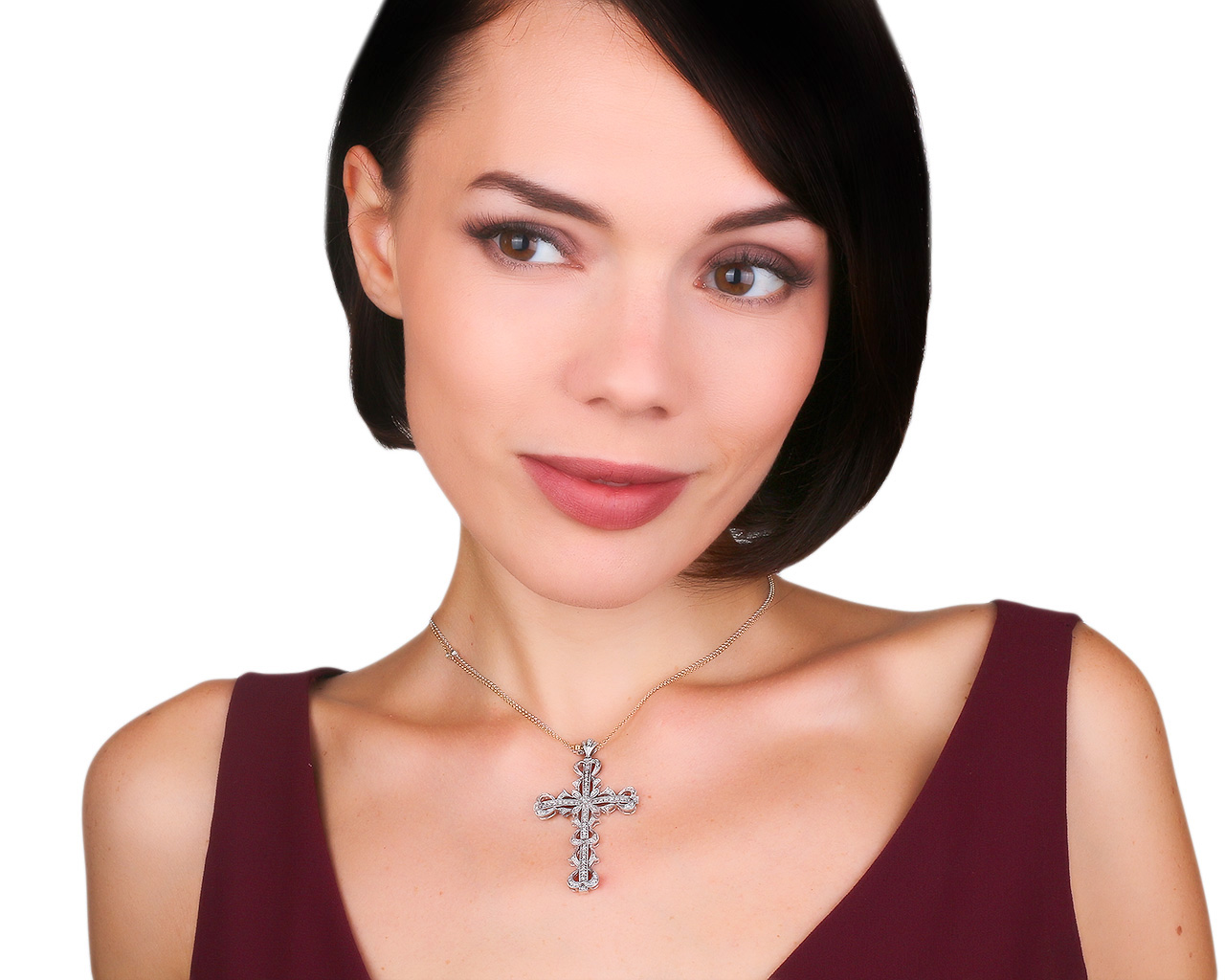 Восхитительный золотой кулон с бриллиантами 0.35ct