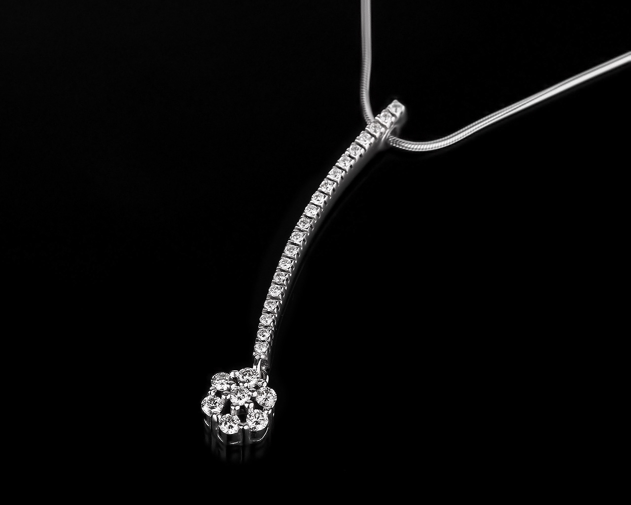 Изысканный золотой кулон с бриллиантами 0.70ct 060717/9