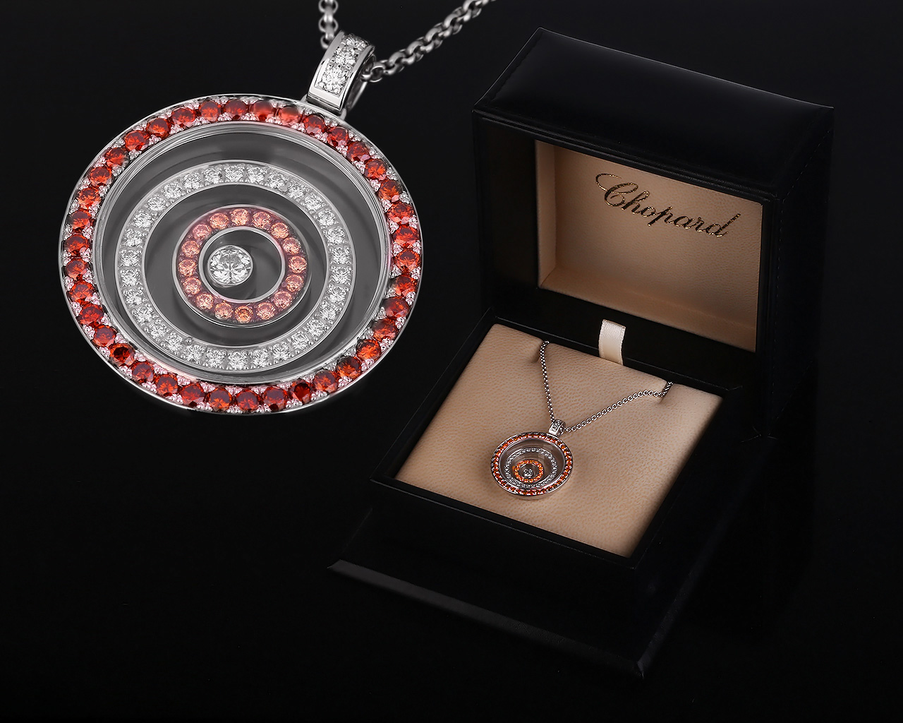 Золотой кулон с бриллиантами 1.25ct Chopard Happy Spirit