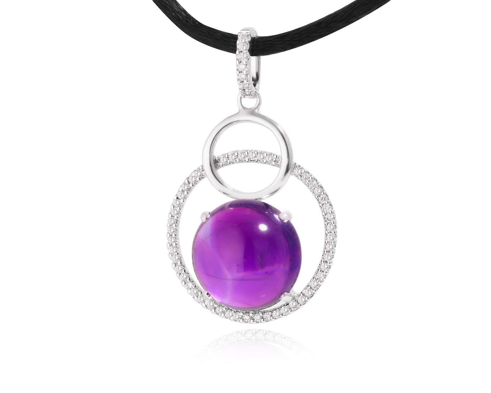 Оригинальный золотой кулон с аметистом 9.12ct Maxim Demidov 280125/КМ141