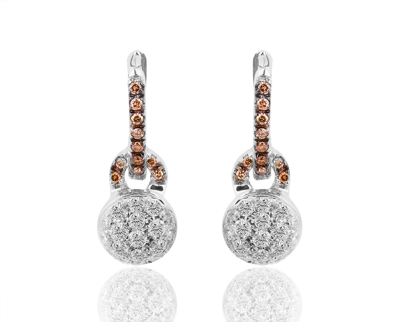 Итальянские золотые серьги с бриллиантами 1.07ct 180119/3