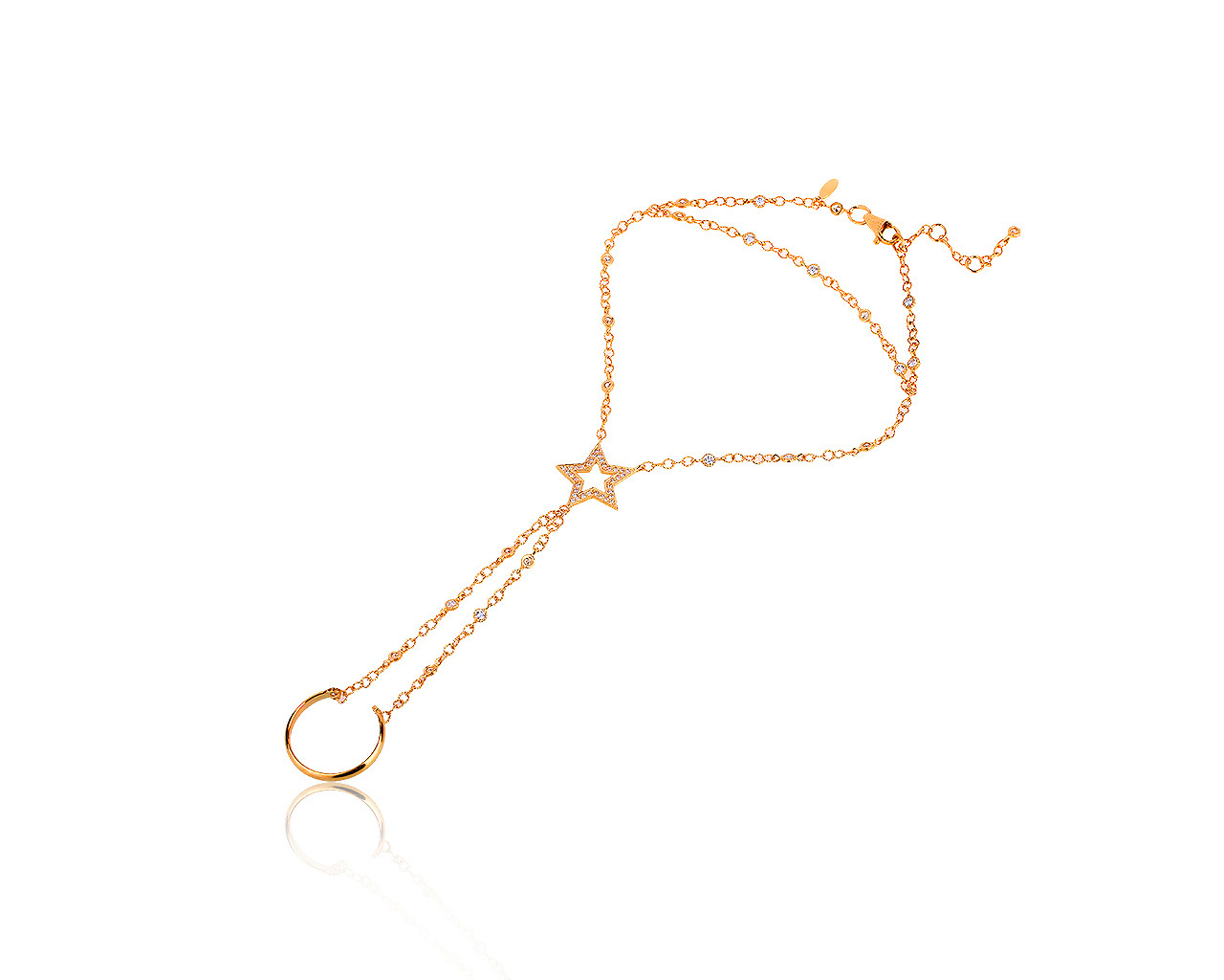 Оригинальное золотое кольцо с бриллиантами 0.96ct Yana Gipsy 010819/15