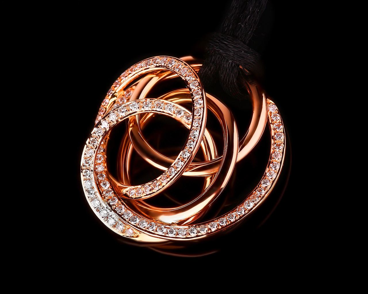 Роскошная золотая подвеска с бриллиантами 1.01ct 150617/4