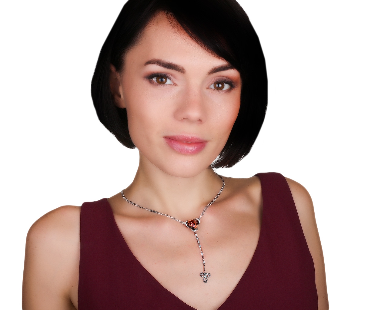 Изящный золотой кулон с бриллиантами 0.90ct