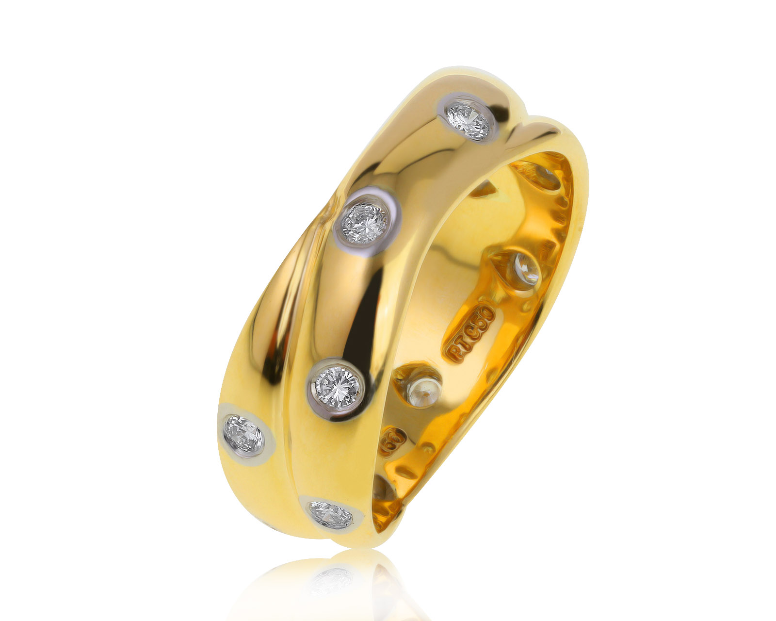 Оригинальное золотое кольцо с бриллиантами 0.30ct Tiffany&Co Etoil