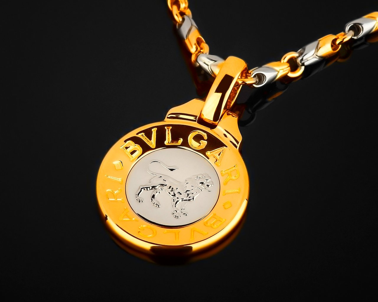 Золотая подвеска на цепочке Bvlgari Zodiac 250118/6