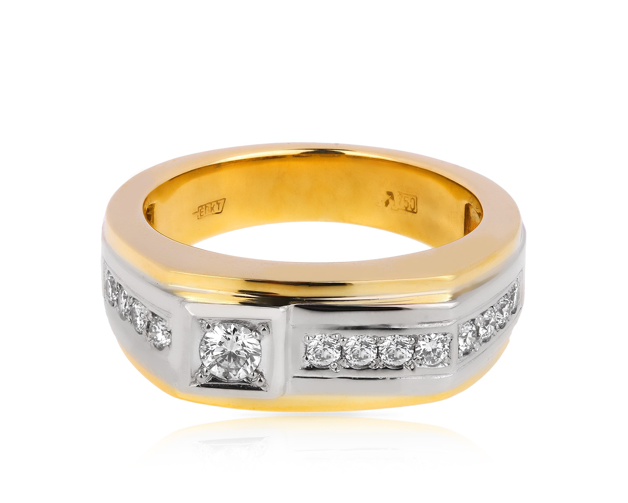 Стильное золотое кольцо с бриллиантами 0.47ct 180518/7
