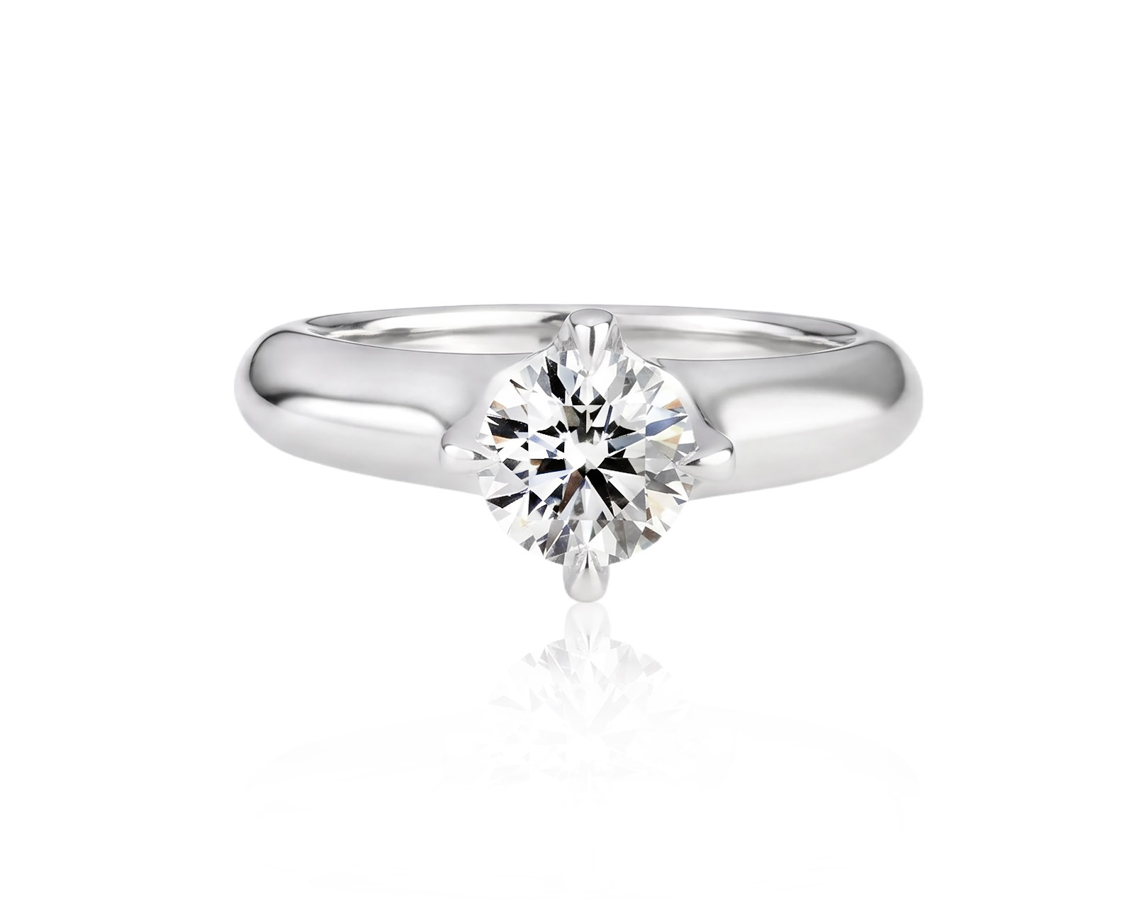 Оригинальное золотое кольцо с бриллиантом 1.02ct Hartmanns