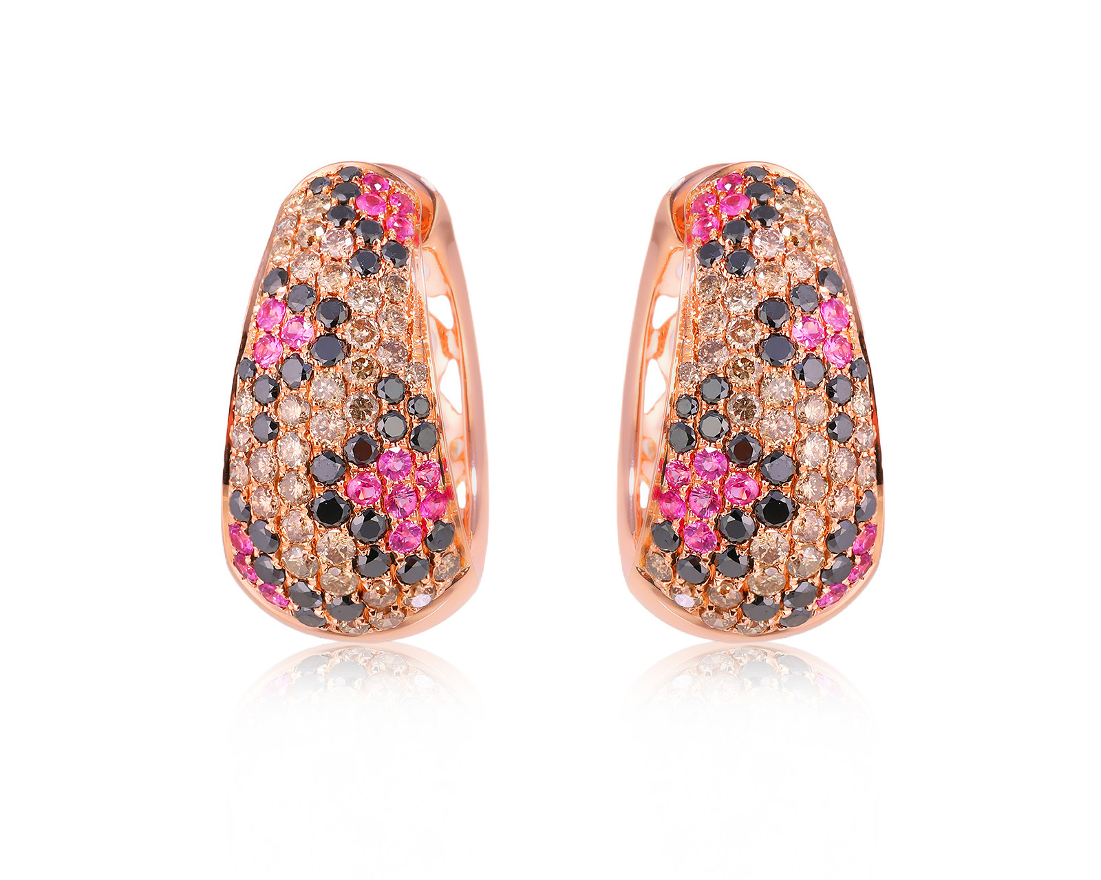 Золотые серьги с сапфирами 0.54ct и бриллиантами 2.26ct 251025/9