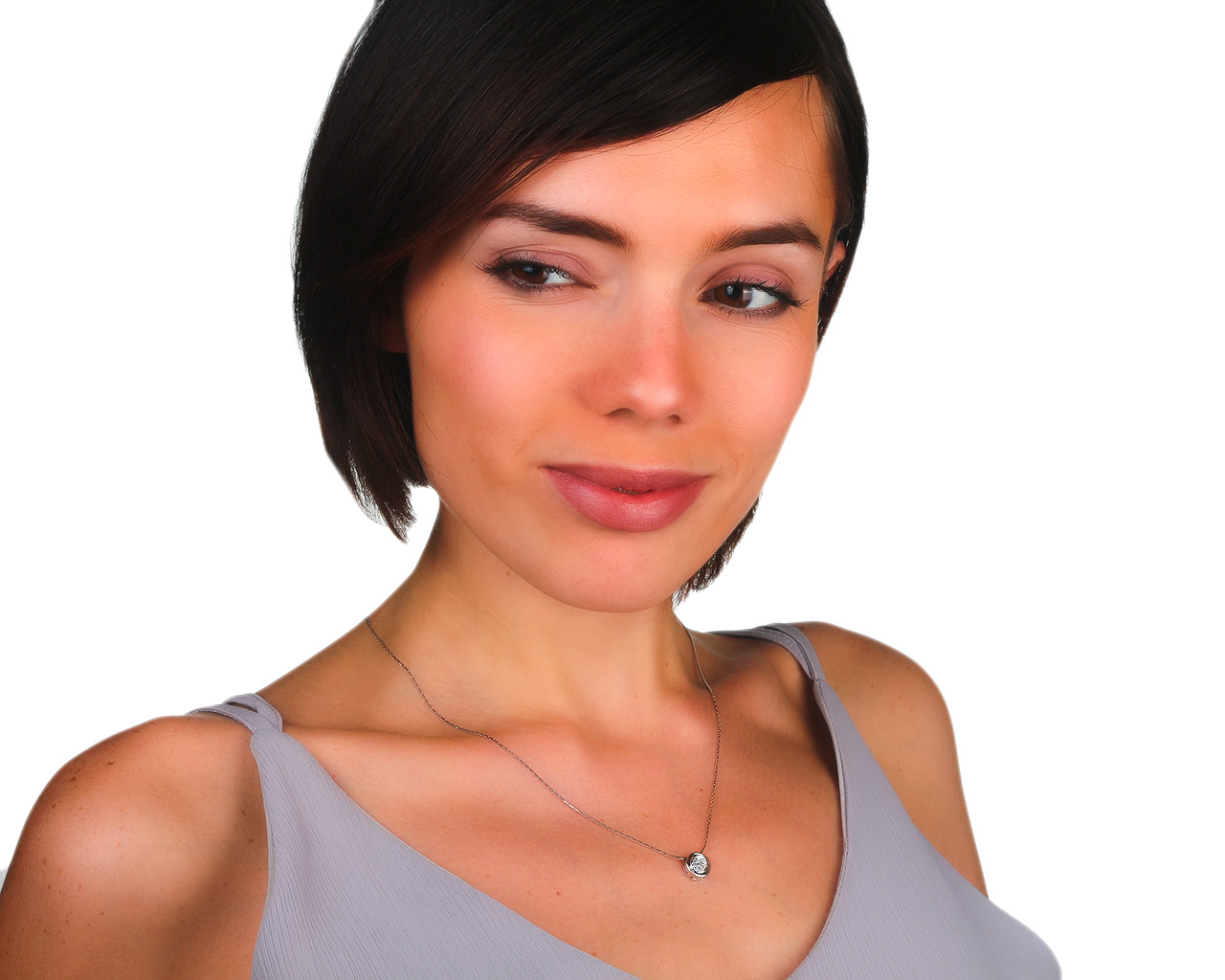 Интересная золотая подвеска с бриллиантом 0.65ct