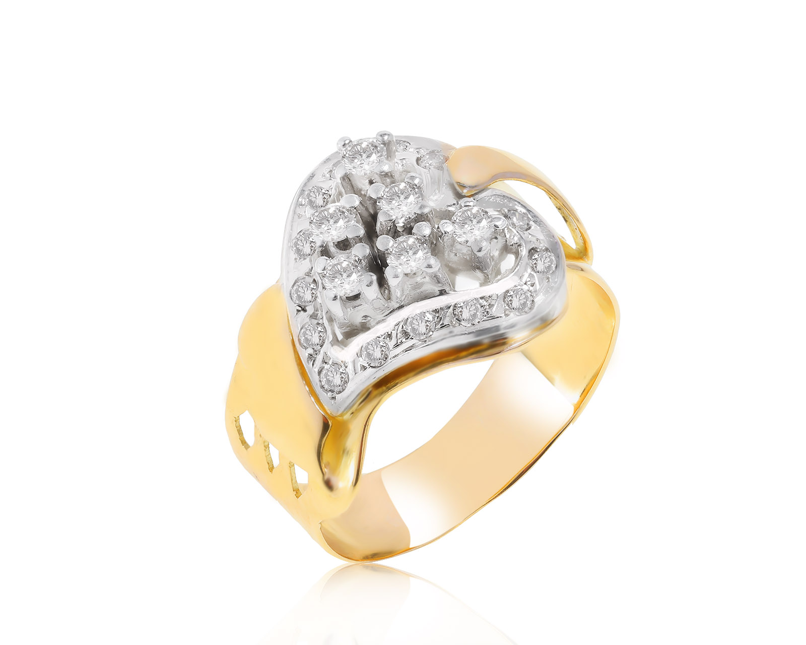 Превосходное золотое кольцо с бриллиантами 0.38ct 170722/4