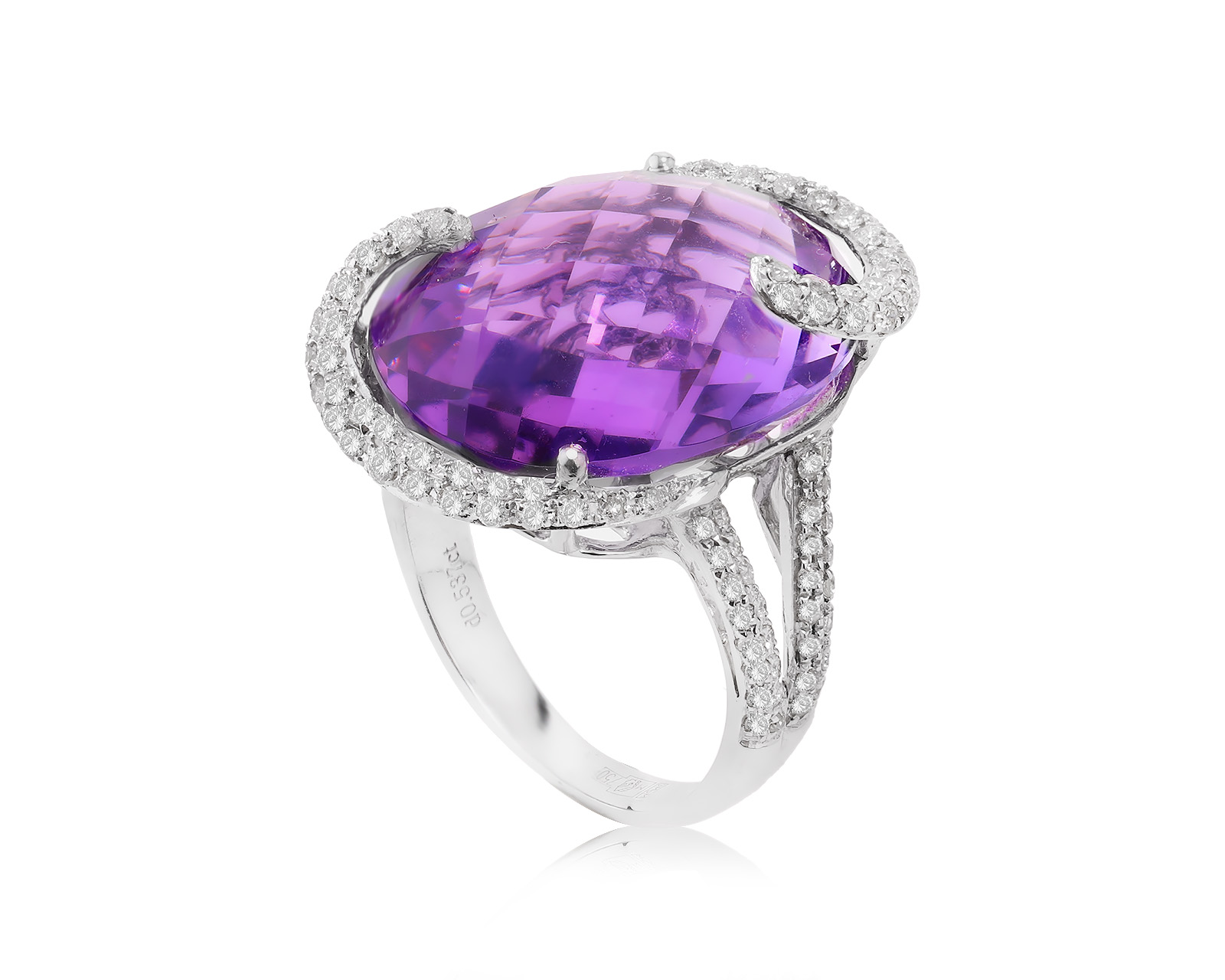 Золотое кольцо с аметистом 11.30ct 080823/17