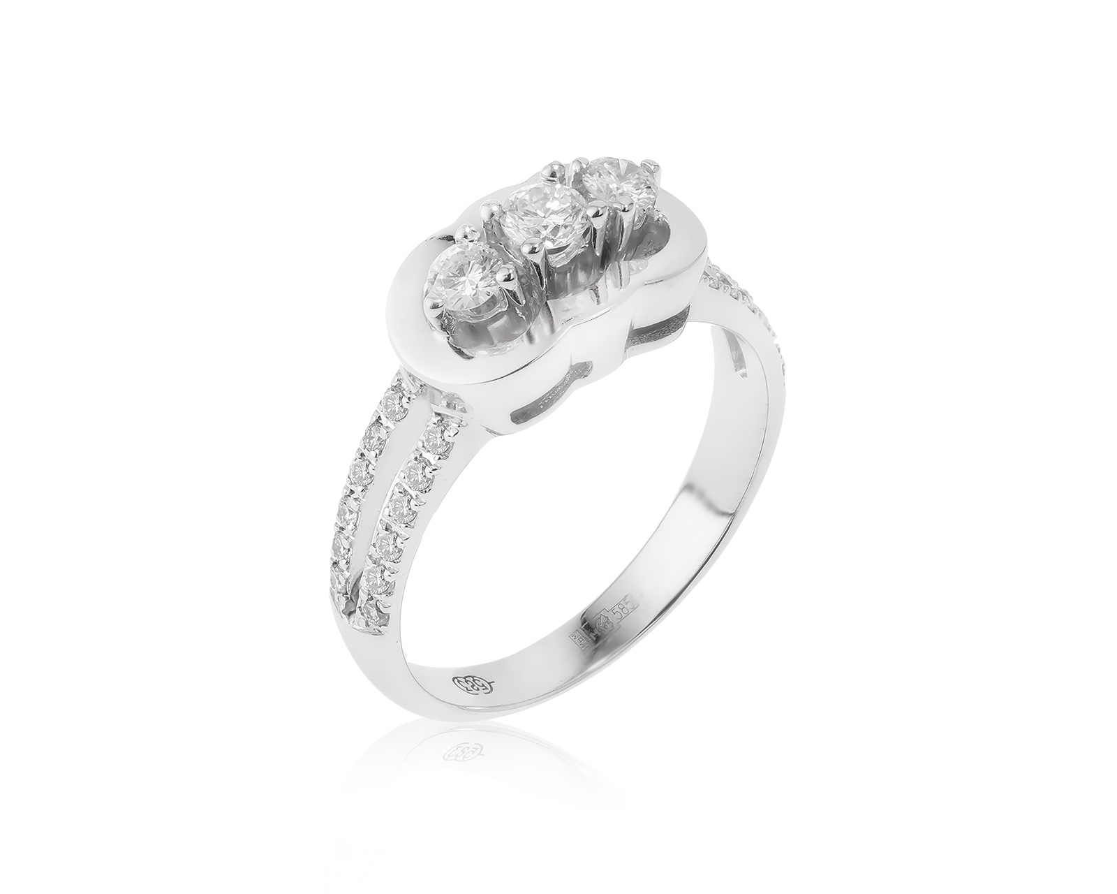 Золотое кольцо с бриллиантами 0.43ct 200723/2