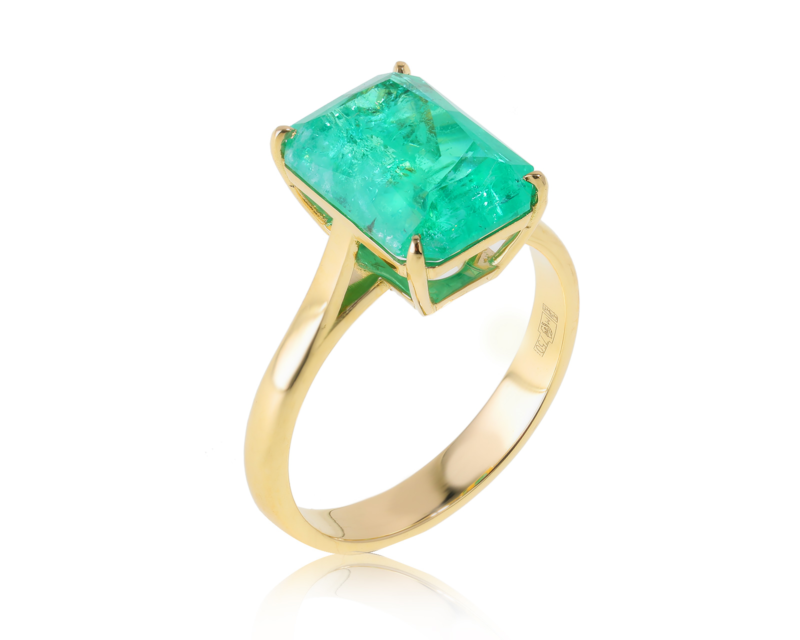 Золотое кольцо с изумрудом 4.67ct 311022/5