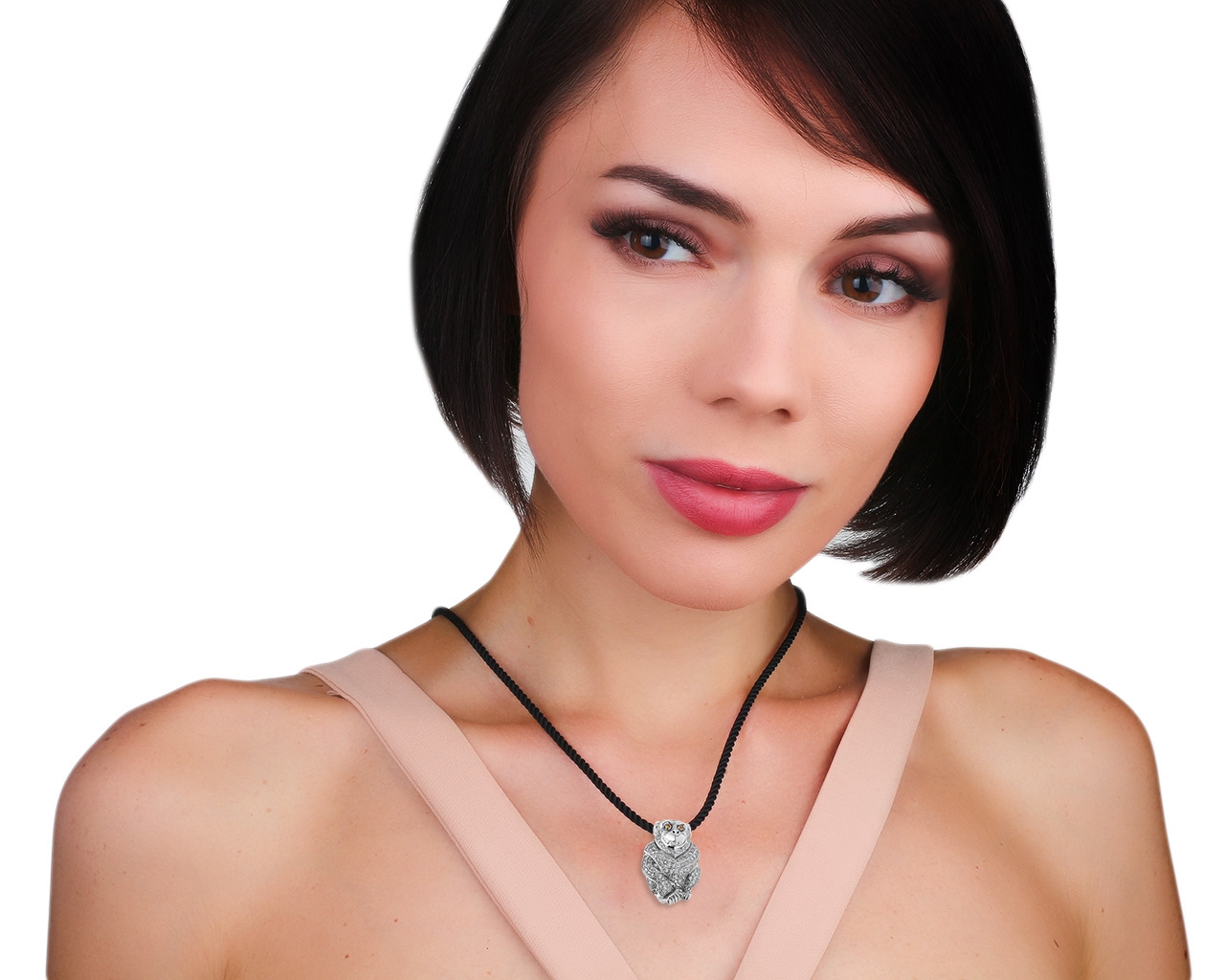 Интересный золотой кулон с бриллиантами 0.74ct и сапфирами 0.04ct