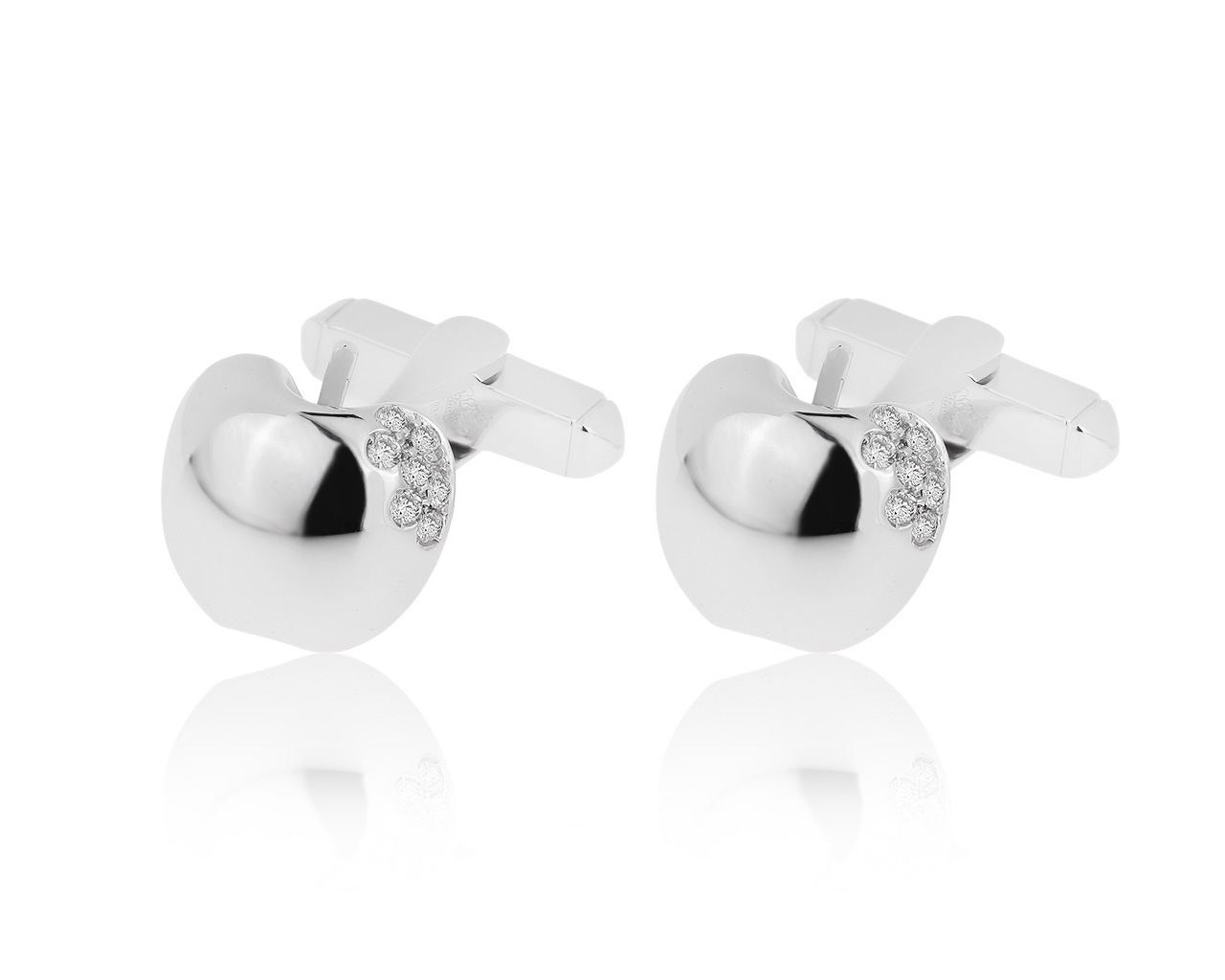 Оригинальные золотые запонки с бриллиантами 0.28ct De Grisogono 260920/2 Оригинальные золотые запонки с бриллиантами 0.28ct De Grisogono 260920/2
