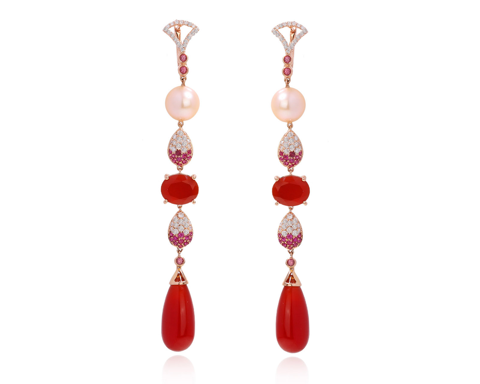 Золотые серьги с цветными камнями 25.99ct 210525/7 Золотые серьги с цветными камнями 25.99ct 210525/7