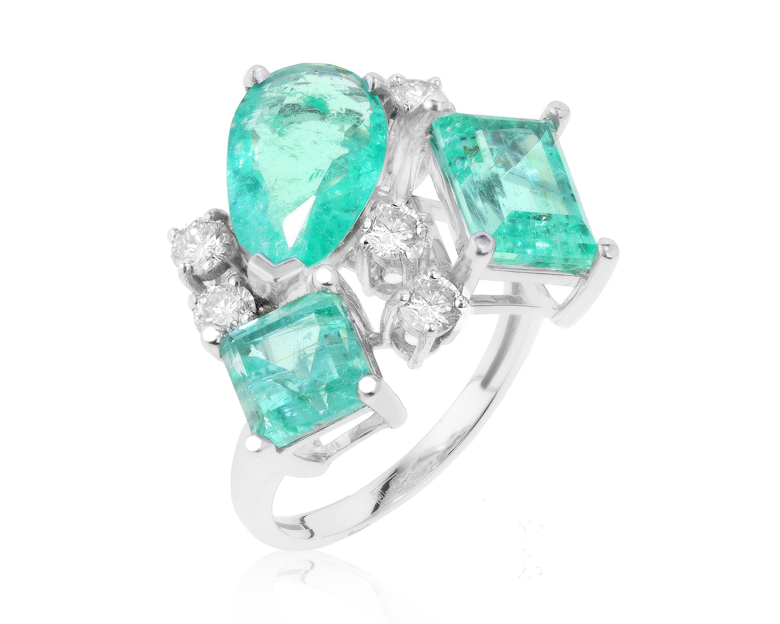 Золотое кольцо с изумрудами 6.28ct Evgeny Matveev 290416/27