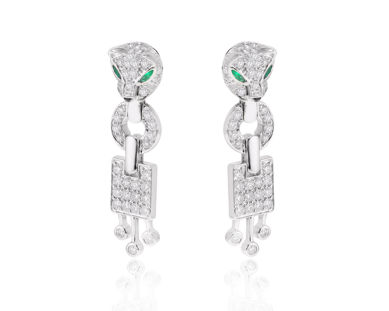 Золотые серьги с эмалью и бриллиантами 1.67ct 280324/2