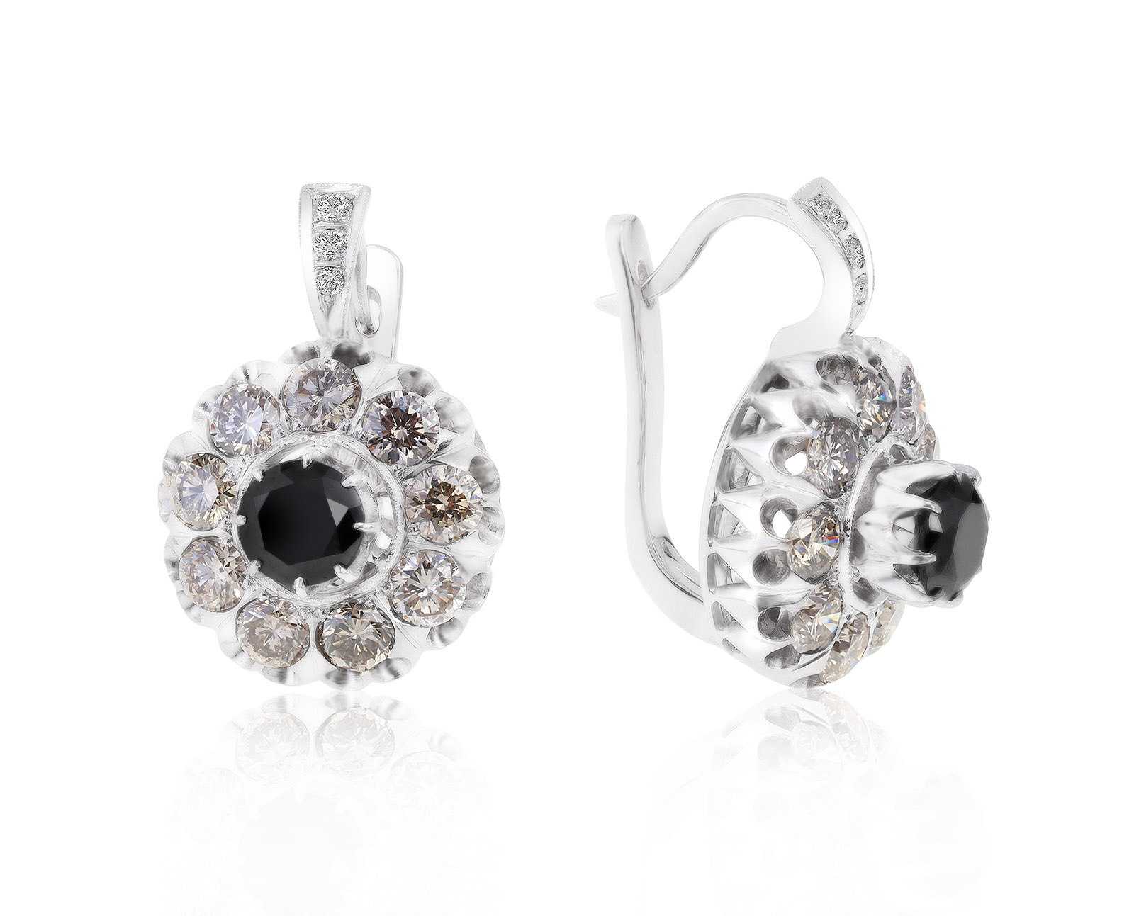 Прекрасные золотые серьги с бриллиантами 5.00ct 120721/6