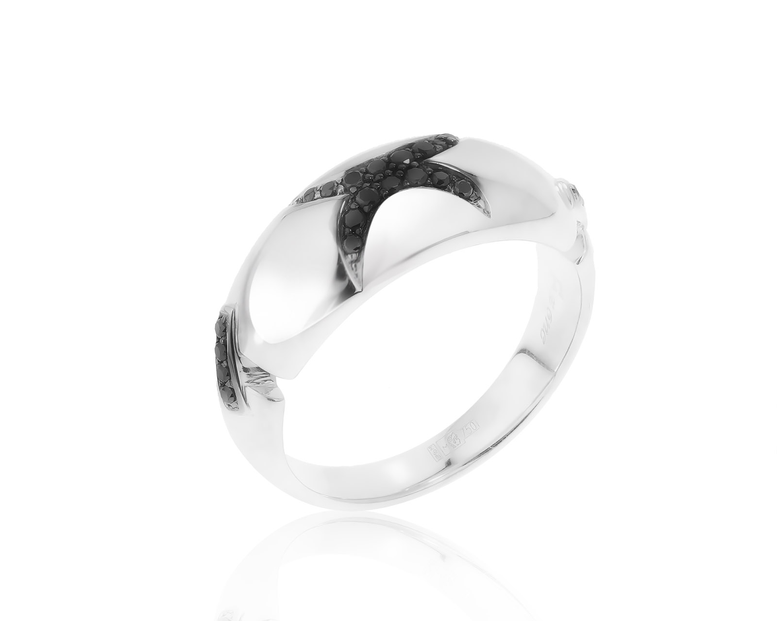 Элегантное золотое кольцо с бриллиантами 0.16ct 290822/1