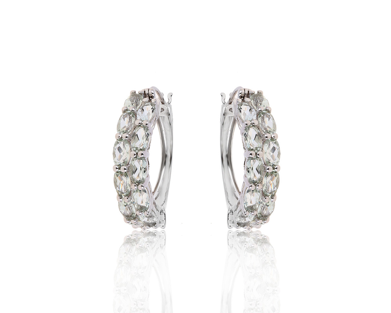 Изысканные золотые серьги с аквамаринами 4.60ct 171119/5