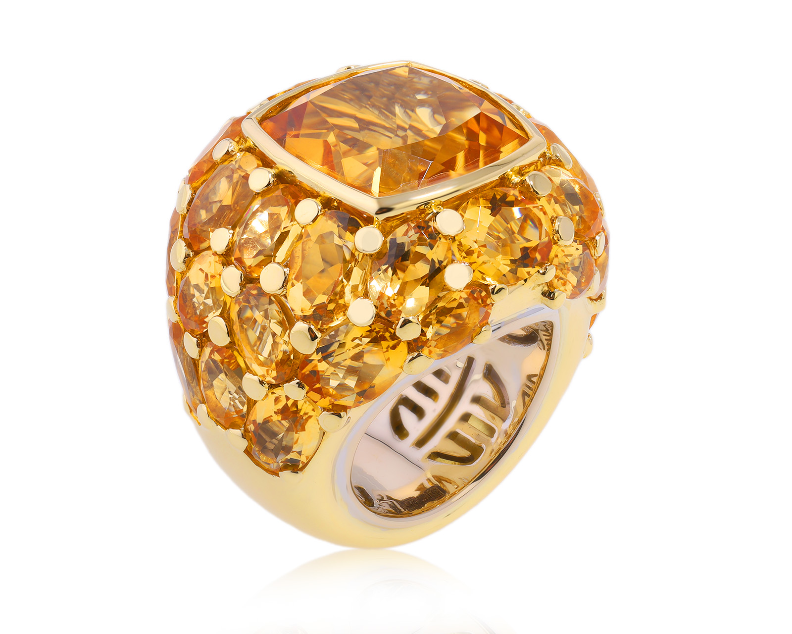 Оригинальное золотое кольцо с цитринами 50.10ct MiMi Milano 071123/3 Оригинальное золотое кольцо с цитринами 50.10ct MiMi Milano 071123/3