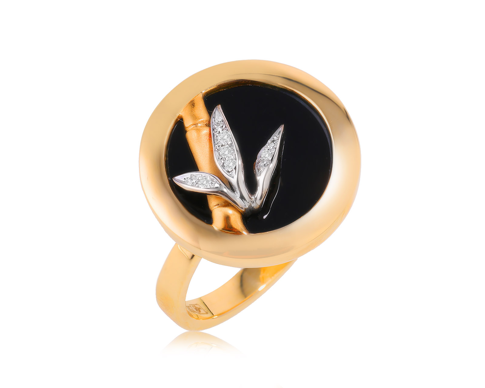 Оригинальное золотое кольцо Carrera y Carrera Baile de Bambú