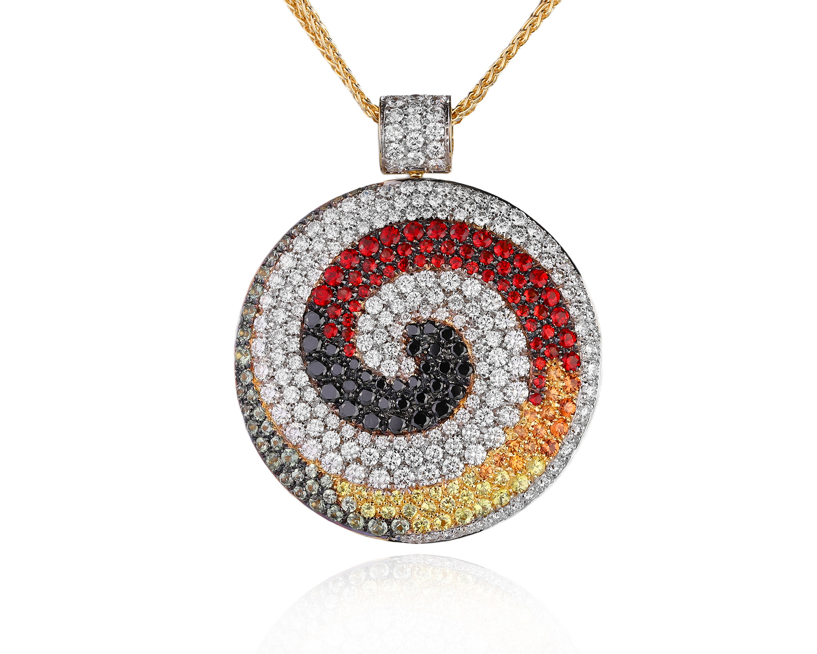 Оригинальный золотой кулон с бриллиантами 4.34ct Valente 050626/4