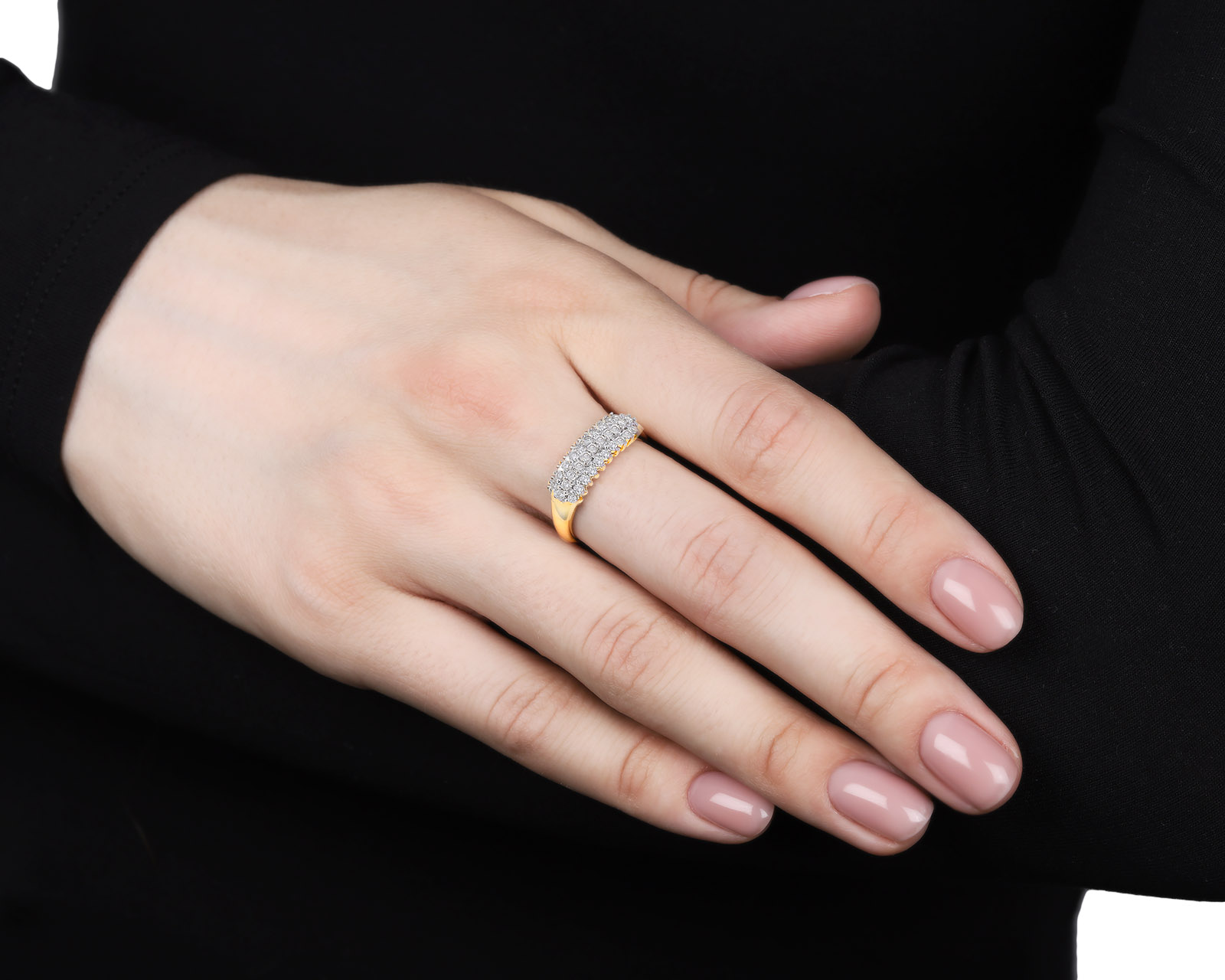 Безупречное золотое кольцо с бриллиантами 0.52ct